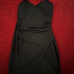 Windsor Black Ruched Bustier Mini Dress